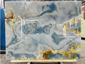 Royal Blue Onyx Floor Tiles