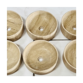Travertine Round Wash  Basin