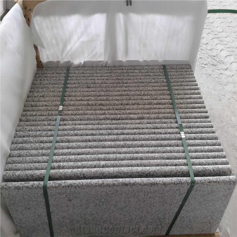 G623 Stair Guangdong White Grey Granite Steps