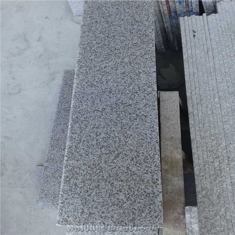 G623 Stair Guangdong White Grey Granite Steps
