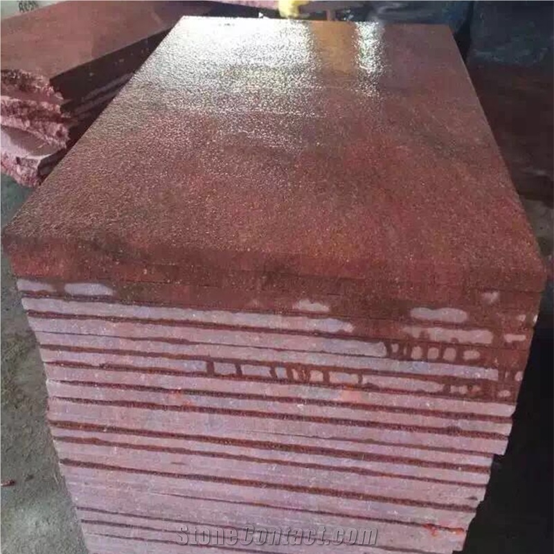 Red Porphyry Slab Tiles