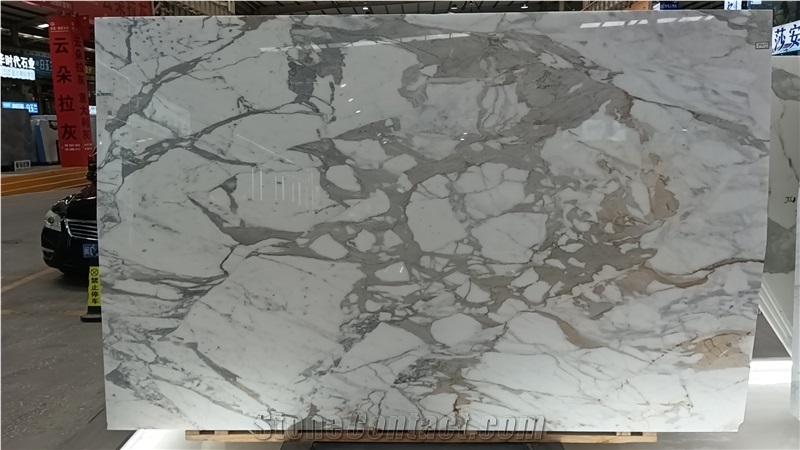 Glossy Polished Calacatta Vagli Marble Slabs And Tiles