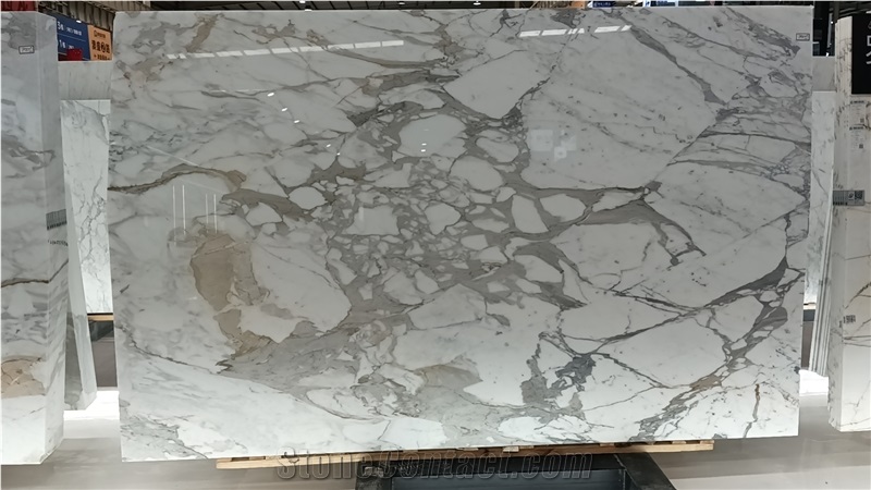 Glossy Polished Calacatta Vagli Marble Slabs And Tiles