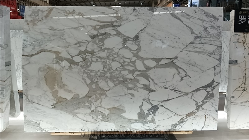 Glossy Polished Calacatta Vagli Marble Slabs And Tiles