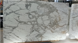 Glossy Polished Calacatta Vagli Marble Slabs And Tiles