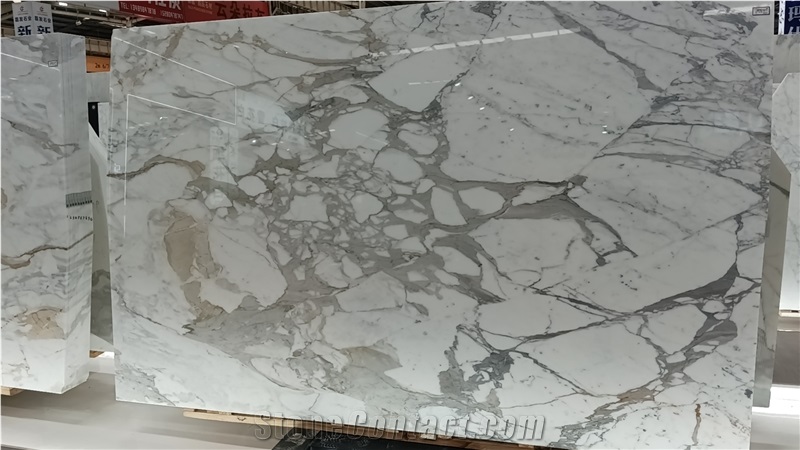 Glossy Polished Calacatta Vagli Marble Slabs And Tiles
