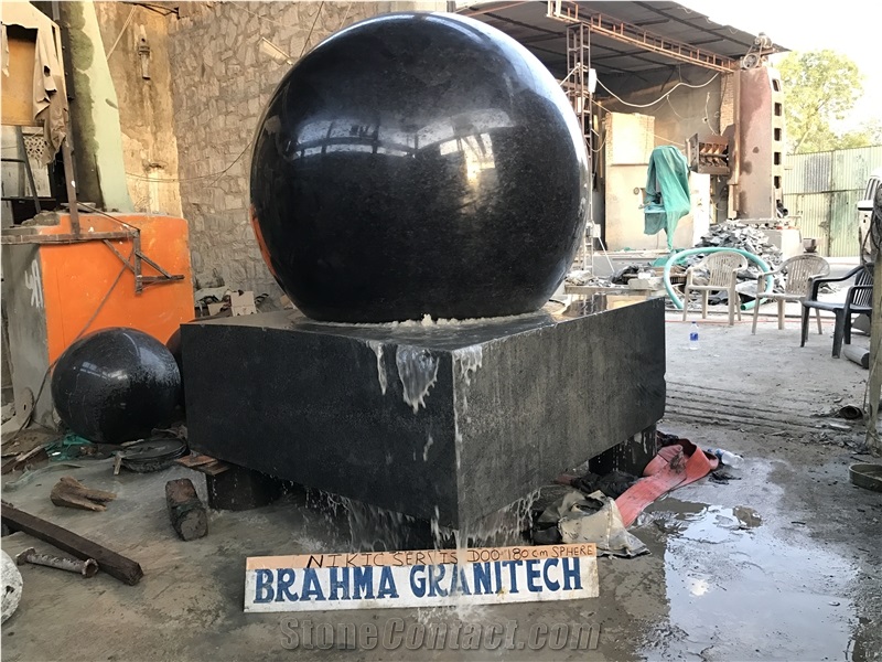 Ball Fountain, Rolling Sphere Fountain, Globe Water Feature, Landscape Water Features