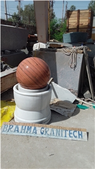 Ball Fountain, Rolling Sphere Fountain, Globe Water Feature, Landscape Water Features