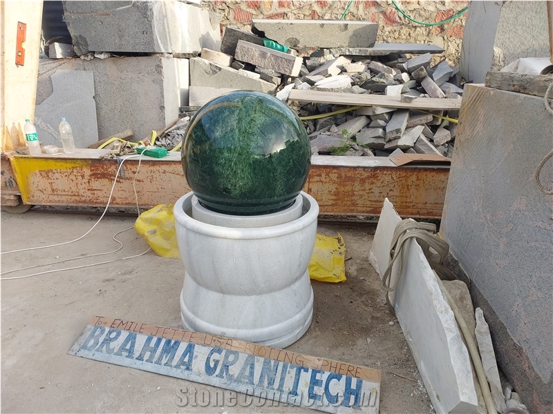 Ball Fountain, Rolling Sphere Fountain, Globe Water Feature, Landscape Water Features