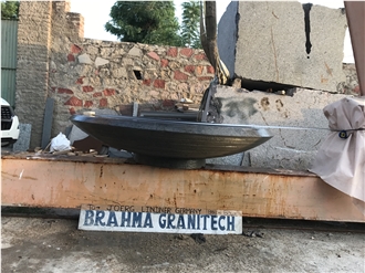 Black Granite Bowl Round Water Feature Black Granite Bowl Round Water Feature