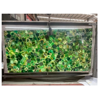 Backlit Green Agate Agate Semiprecious Stone