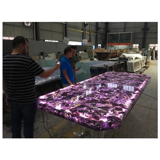 Backlit Purple Agate Semiprecious Stone Tiles