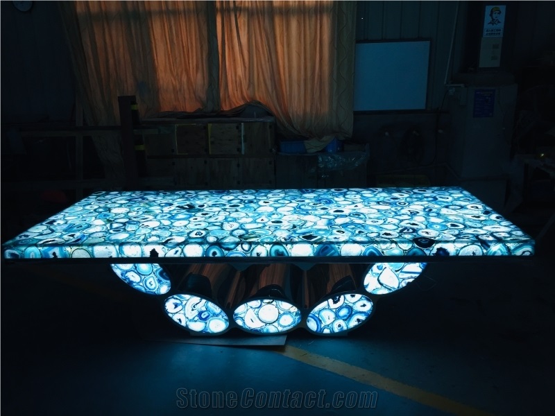 Blue Agate Wall Panels Semiprecious Stone Slabs
