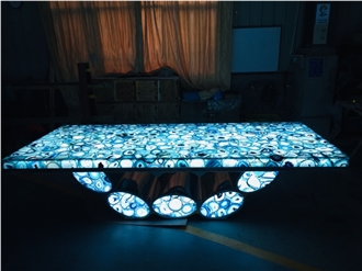 Blue Agate Wall Panels Semiprecious Stone Slabs
