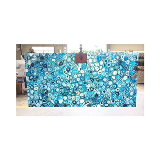 Blue Onyx Agate Gemstone Marble Semiprecious Stone Slabs