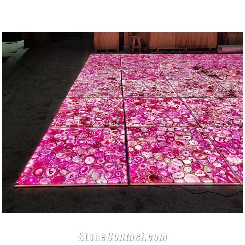 Pink Rose Agate Semiprecious Stone