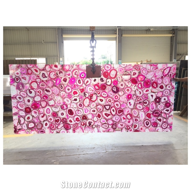 Pink Rose Agate Semiprecious Stone