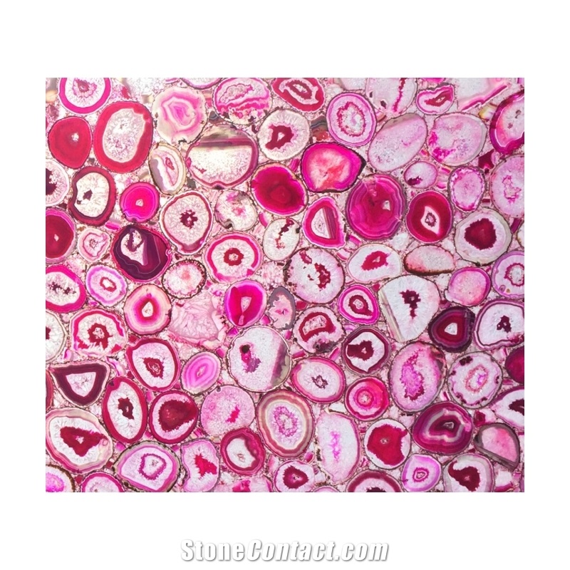 Pink Rose Agate Semiprecious Stone