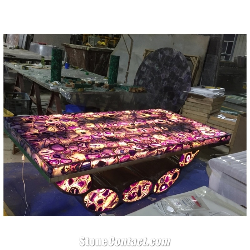 Pink Rose Agate Semiprecious Stone