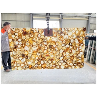 Yellow Agate Semiprecious Stone Slabs