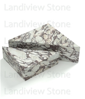 Calacatta Viola Marble Triangle 2 Pieces Coffee Table
