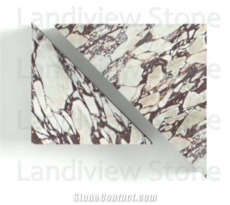 Calacatta Viola Marble Triangle 2 Pieces Coffee Table