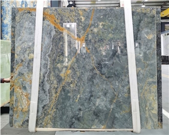 Cheap Golden Blue Onyx Gold Blue Jade Avion Blue Slabs