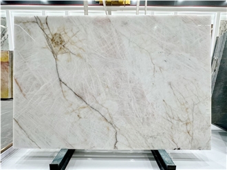 Crystal White Onyx Slab For Tiles