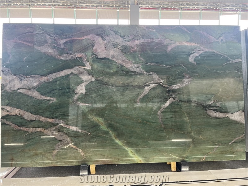 Green Quartzite Botanic Wave  Slabs