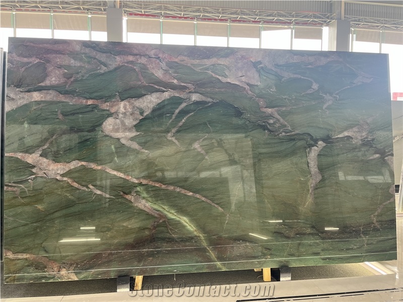 Green Quartzite Botanic Wave  Slabs