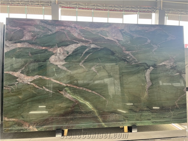 Green Quartzite Botanic Wave  Slabs