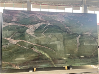 Green Quartzite Botanic Wave  Slabs