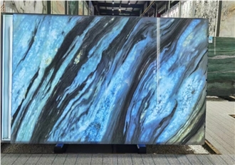New Iceburge Blue Sky Quartzite Slab Wall Pattern
