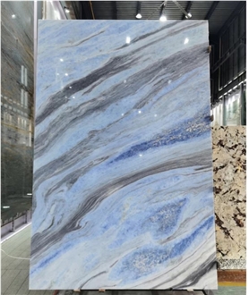 New Iceburge Blue Sky Quartzite Slab Wall Pattern