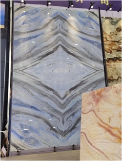 New Iceburge Blue Sky Quartzite Slab Wall Pattern