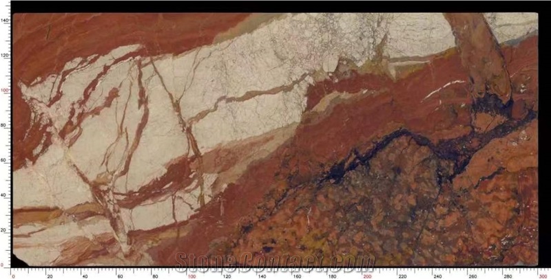 Polished Breche Fantastique Marble Slab For Tiles