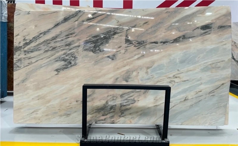 Polished Home Decor Statuario Rosso Marble Slab For Tiles