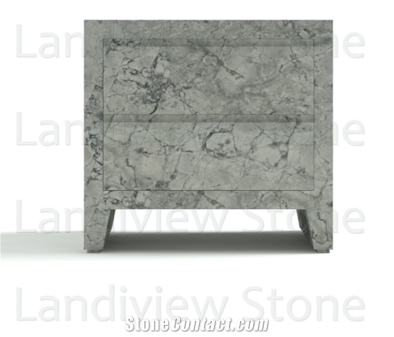 Super White Wyeth Closed Nightstand Table