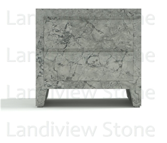 Super White Wyeth Closed Nightstand Table
