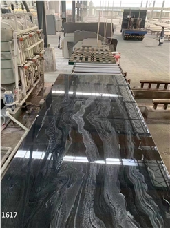 Abu Black Marble Slabs Sirohi Wooden Vein Stone Floor Use