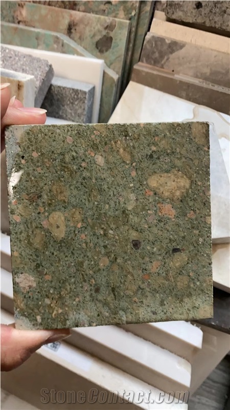 China Green Sukabumi Tuff Stone Tiles
