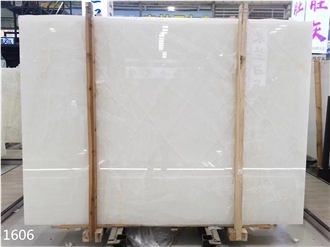 Ice Century Pure White Onyx Big Slab Interior Wall Tiles