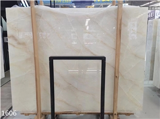 Ice Century Pure White Onyx Big Slab Interior Wall Tiles
