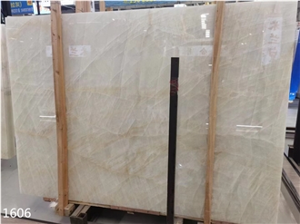 Ice Century Pure White Onyx Big Slab Interior Wall Tiles