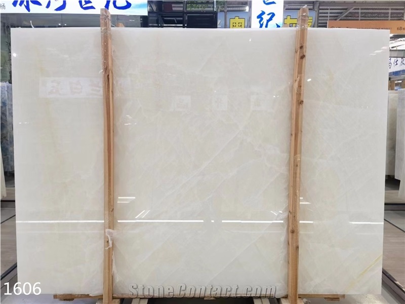 Ice Century Pure White Onyx Big Slab Interior Wall Tiles