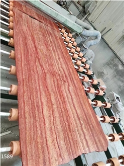 Iran Red Travertine Tiles Azarshahr Persia Rosso Big Slab