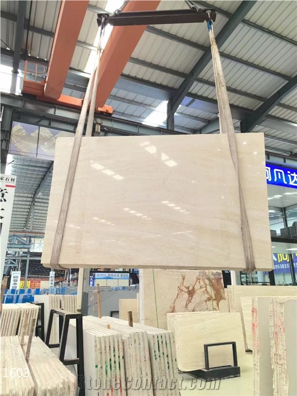 Italy Travertino Romano Bianco Slabs White Chiaro Travertine