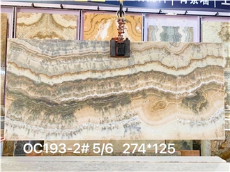 Silver Onyx Slabs Grey Blue Onix Big Slab Wall Tile Use