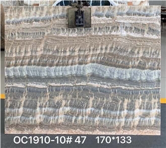 Silver Onyx Slabs Grey Blue Onix Big Slab Wall Tile Use