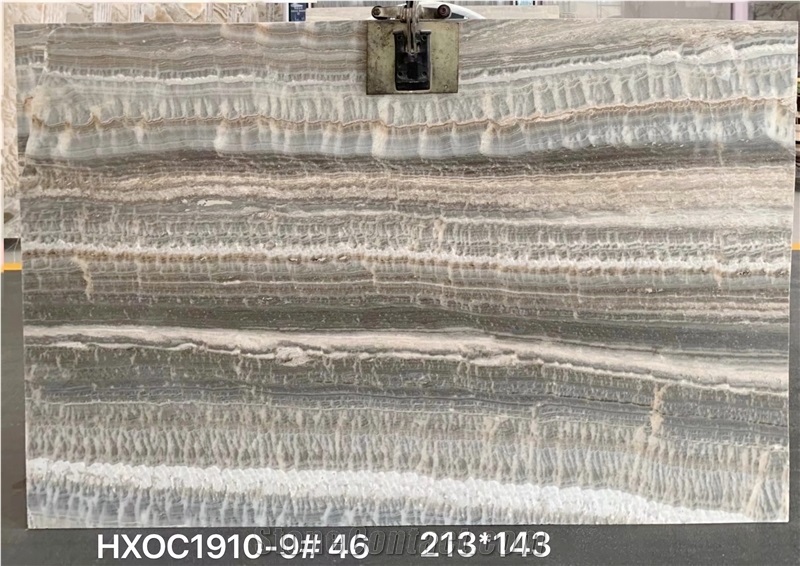 Silver Onyx Slabs Grey Blue Onix Big Slab Wall Tile Use